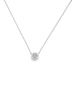 Diamond Cluster Pendant Necklace