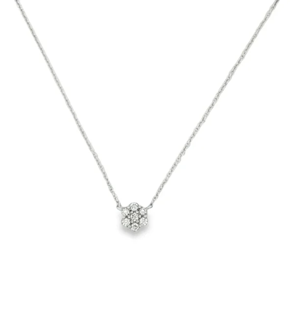 Diamond Cluster Pendant Necklace