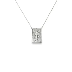 Diamond Cross Tag Pendant