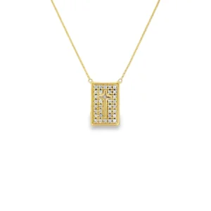 Diamond Cross Tag Necklace