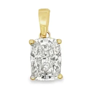 Radiant Diamond Solitaire Pendant