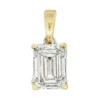 Emerald Cut Diamond Pendant