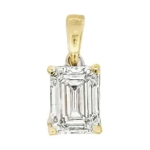 Emerald Cut Diamond Pendant