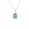 Emerald Cut Topaz Necklace
