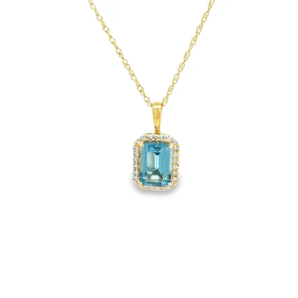 Emerald Cut Topaz Necklace