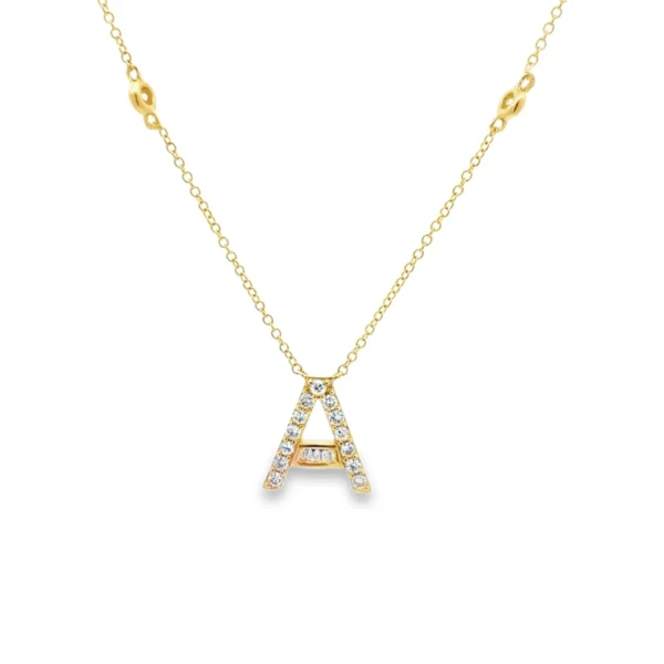 Diamond Initial Pendant Necklace