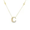 Diamond Initial C Pendant