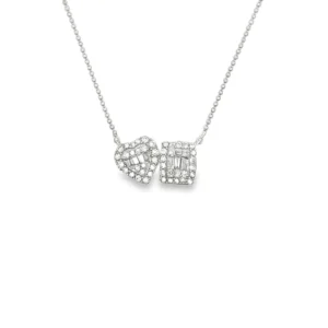 Heart Charm Diamond Necklace