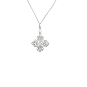 Floral Diamond Pendant Necklace