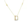 Diamond Initial D Pendant Necklace
