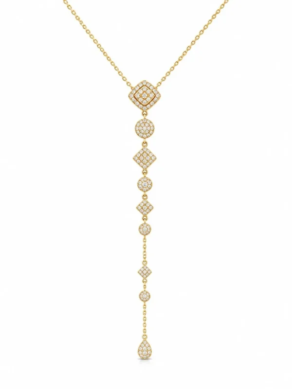 Diamond Drop Lariat Necklace