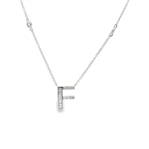 Diamond Letter F Pendant