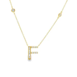 Diamond Initial F Necklace