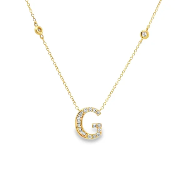 Diamond Initial G Necklace