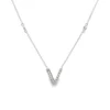 Diamond V Pendant Necklace