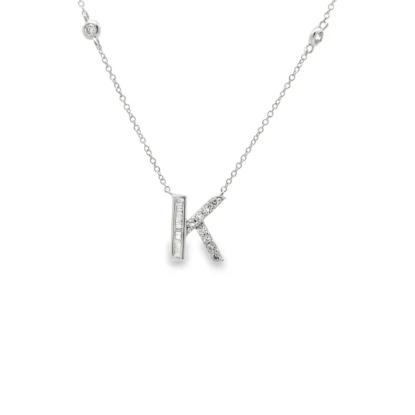 Diamond Initial K Pendant