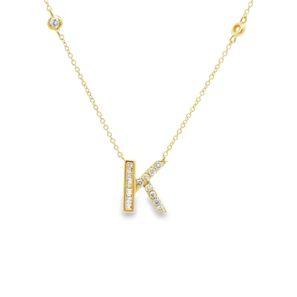 Diamond Initial K Pendant