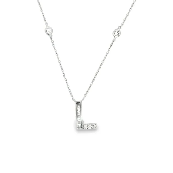 Diamond Initial L Pendant