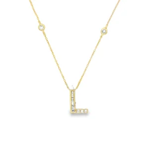 Diamond Initial L Pendant