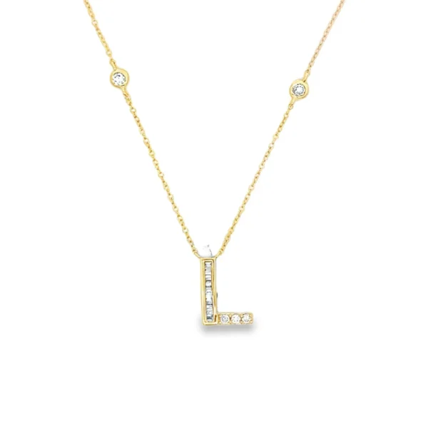 Diamond Initial L Pendant