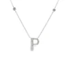 Diamond Initial P Necklace