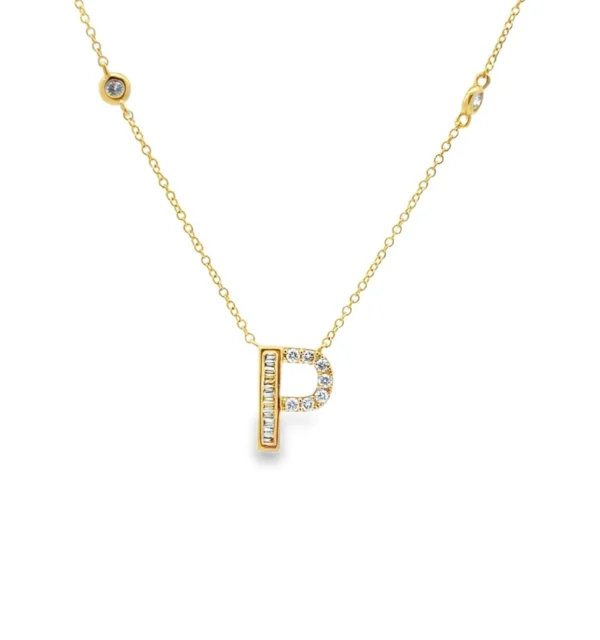 Initial P Diamond Pendant