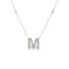 Diamond Initial M Necklace