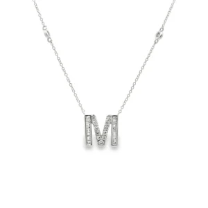 Diamond Initial M Necklace