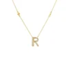 Initial R Diamond Necklace