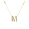 Diamond Initial M Necklace