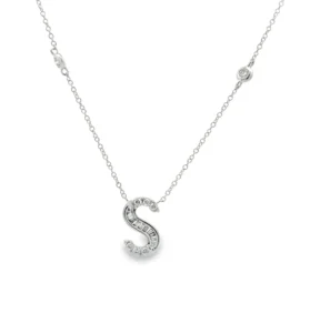 Diamond Initial S Pendant