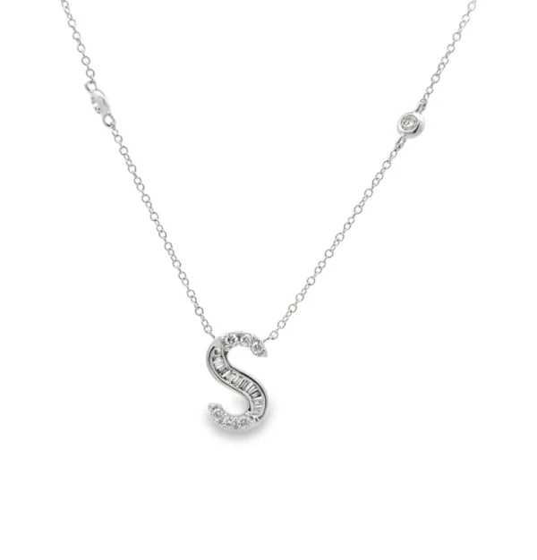 Diamond Initial S Pendant