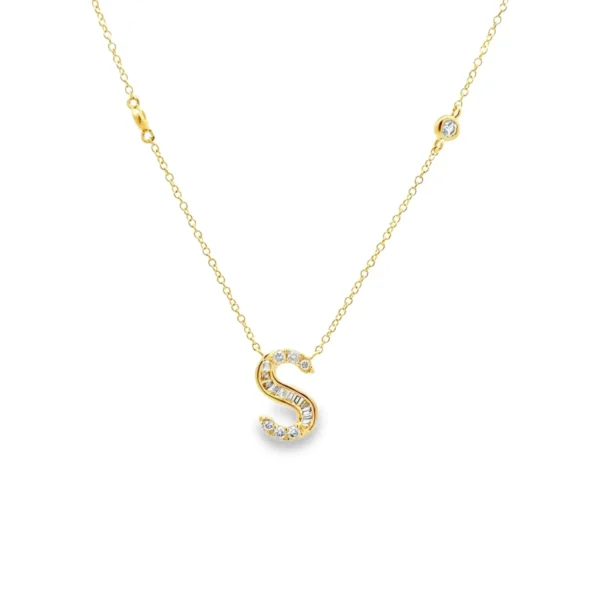 Diamond Initial S Pendant