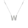 Diamond Initial W Pendant