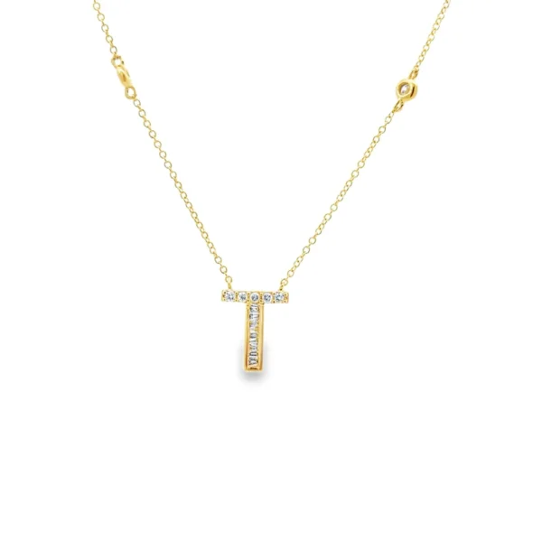Diamond Initial T Pendant