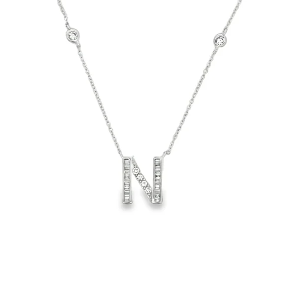 Diamond Initial N Necklace