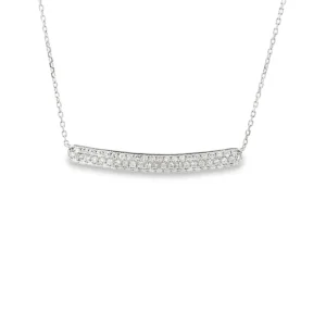 Diamond Curve Bar Necklace