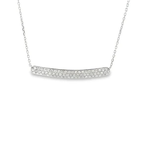 Diamond Curve Bar Necklace