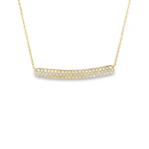 Diamond Bar Pendant Necklace