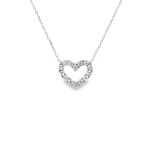 Heart Diamond Pendant Necklace