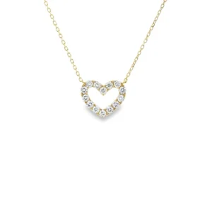 Heart Diamond Pendant Necklace
