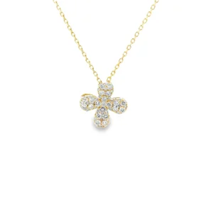 Diamond Floral Pendant Necklace