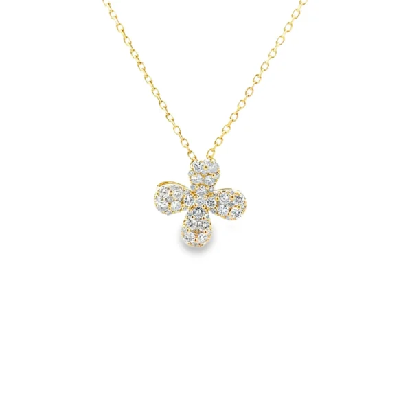 Diamond Floral Pendant Necklace