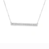 Diamond Bar Pendant Necklace