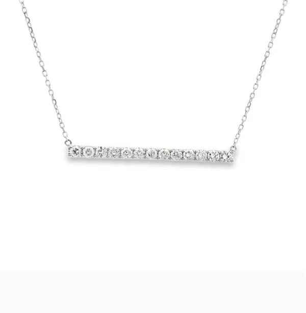 Diamond Bar Pendant Necklace