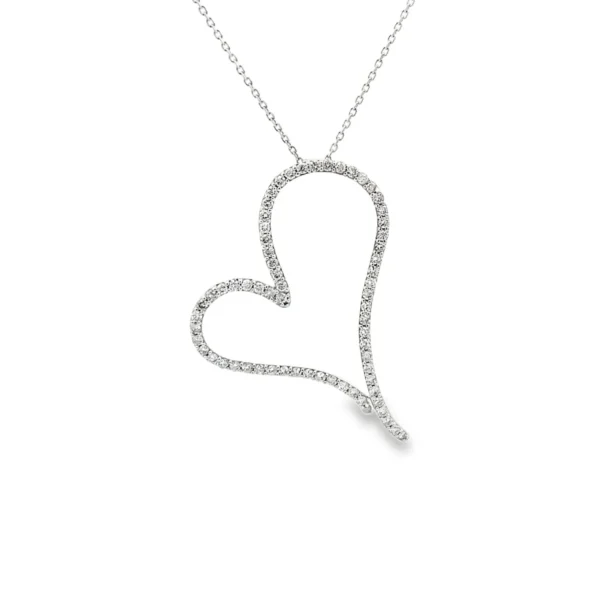 Diamond Heart Pendant Necklace