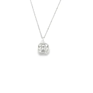Asscher Cut Diamond Necklace
