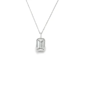 Emerald Cut Diamond Necklace