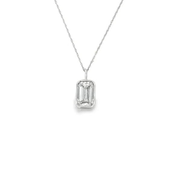 Emerald Cut Diamond Necklace