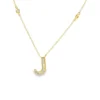 Diamond Initial J Necklace